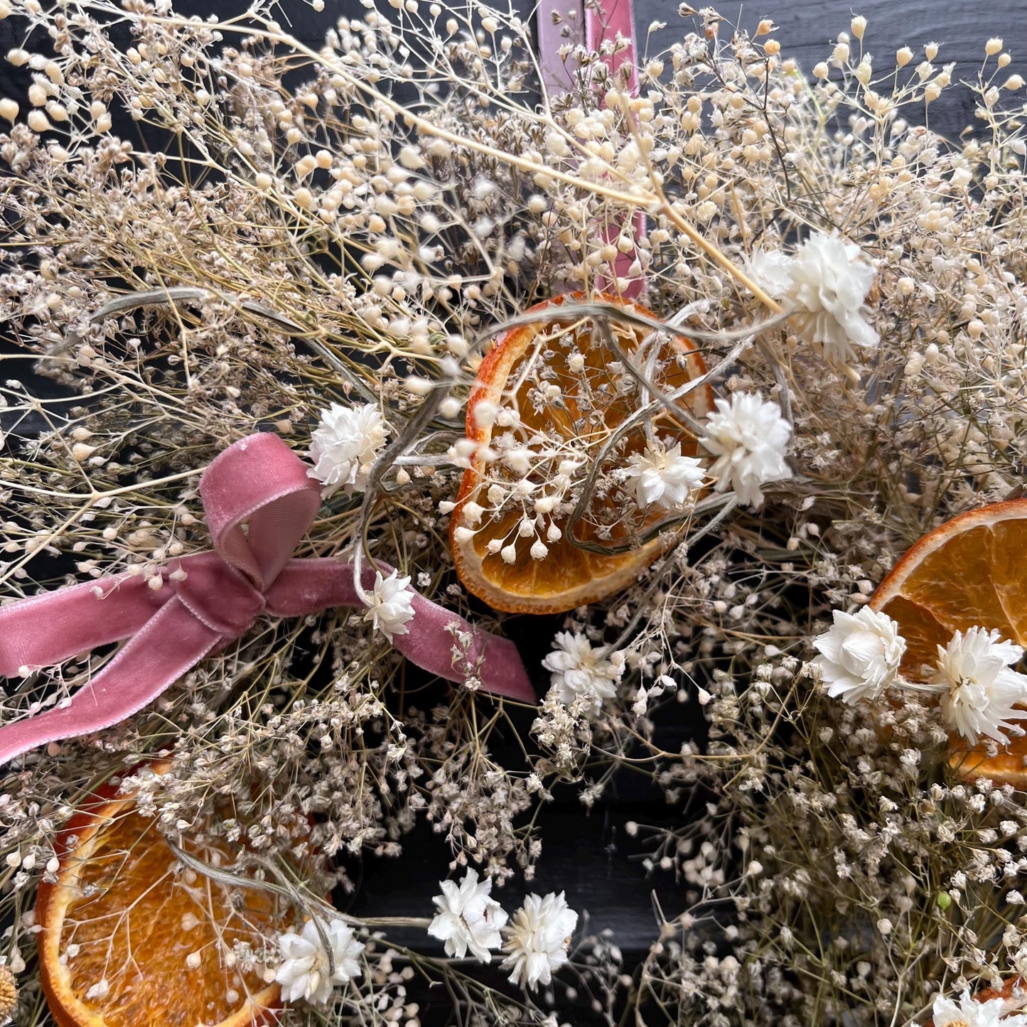 Spring wreath | Spring decorations | Dried flower wreath | Farmhouse spring decor | Small wreath | Wall hangings | 25cm