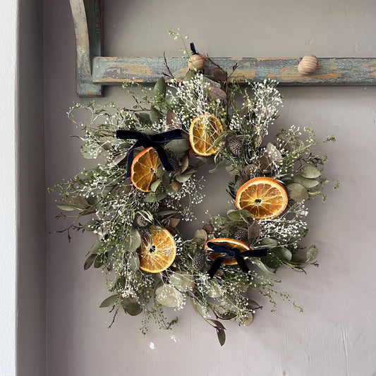 Dried flower wreath | Everlasting flower | Farmhouse style | Farmhouse home | Country living | Wreath | Farmhouse wreath | Wreath | 22cm
