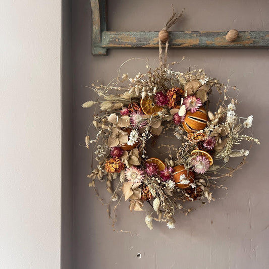 Everlasting dried flowers| Spring inspired decor | Dried flowers | summer wreath | Summer inspired decor | 23cm