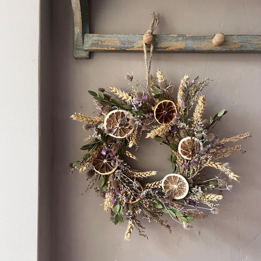 Spring dried flower wreath | Spring colours | Spring decor | Summer wreath | Everlasting dried flower wreath | Summer Door wreath | 23cm