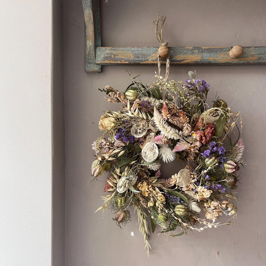Dried flower wreath | Farmhouse style | Country living | Farmhouse wreath | Spring wreath | Spring gifts for the house | 25cm