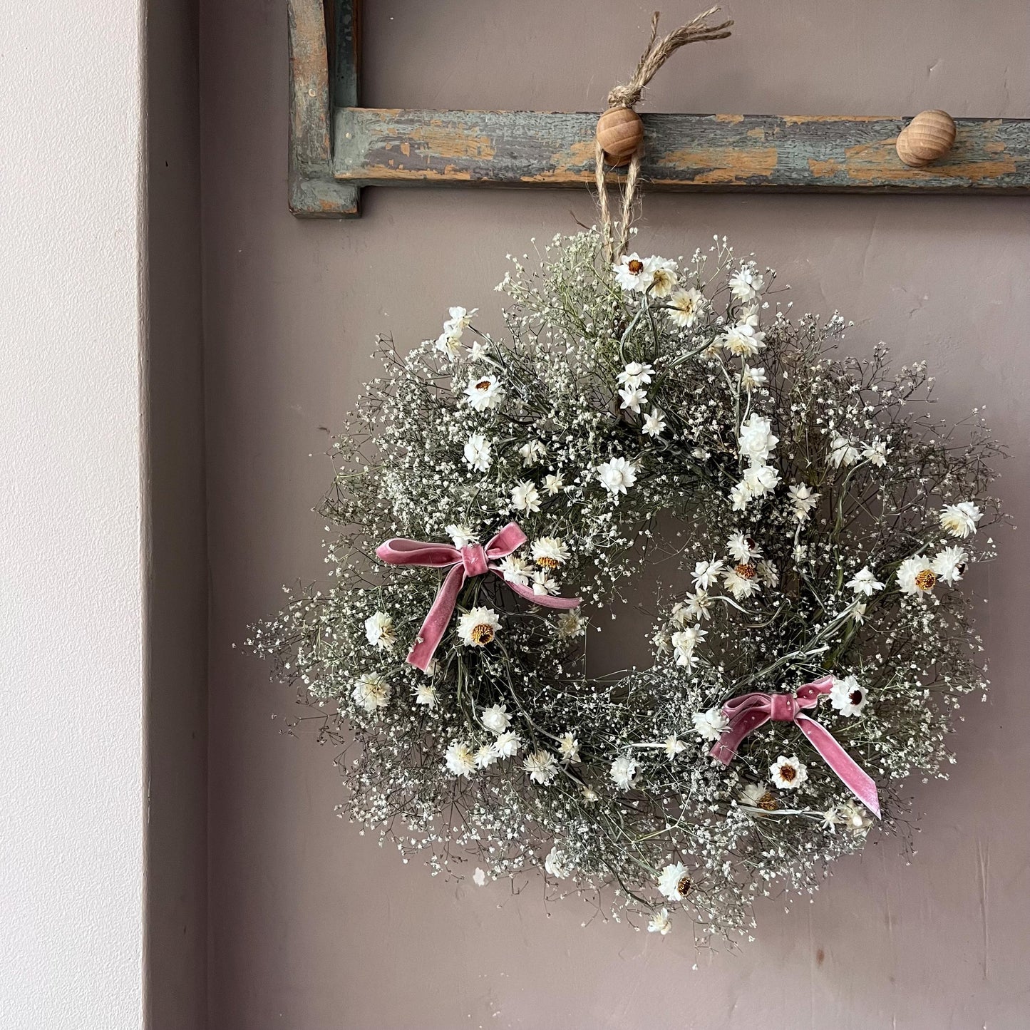 Dried flower wreath | Front door wreath | Summer decor | Summer wreath | Summer floral wreath | Everlasting decor | 24cm