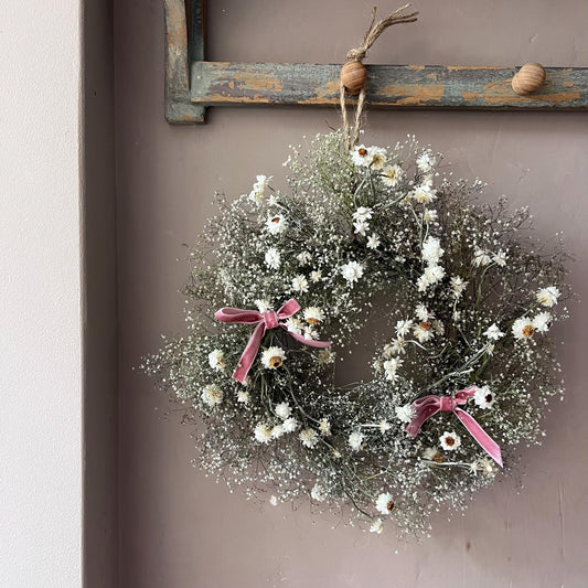 Dried flower wreath | Front door wreath | Summer decor | Summer wreath | Summer floral wreath | Everlasting decor | 24cm