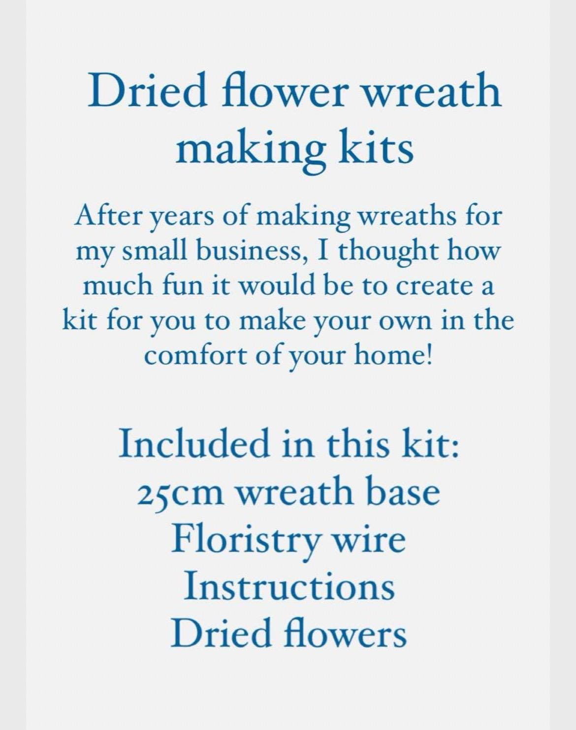 DIY dried flower wreath making kit- 25cm wreath | Craft kit | Hen do activities