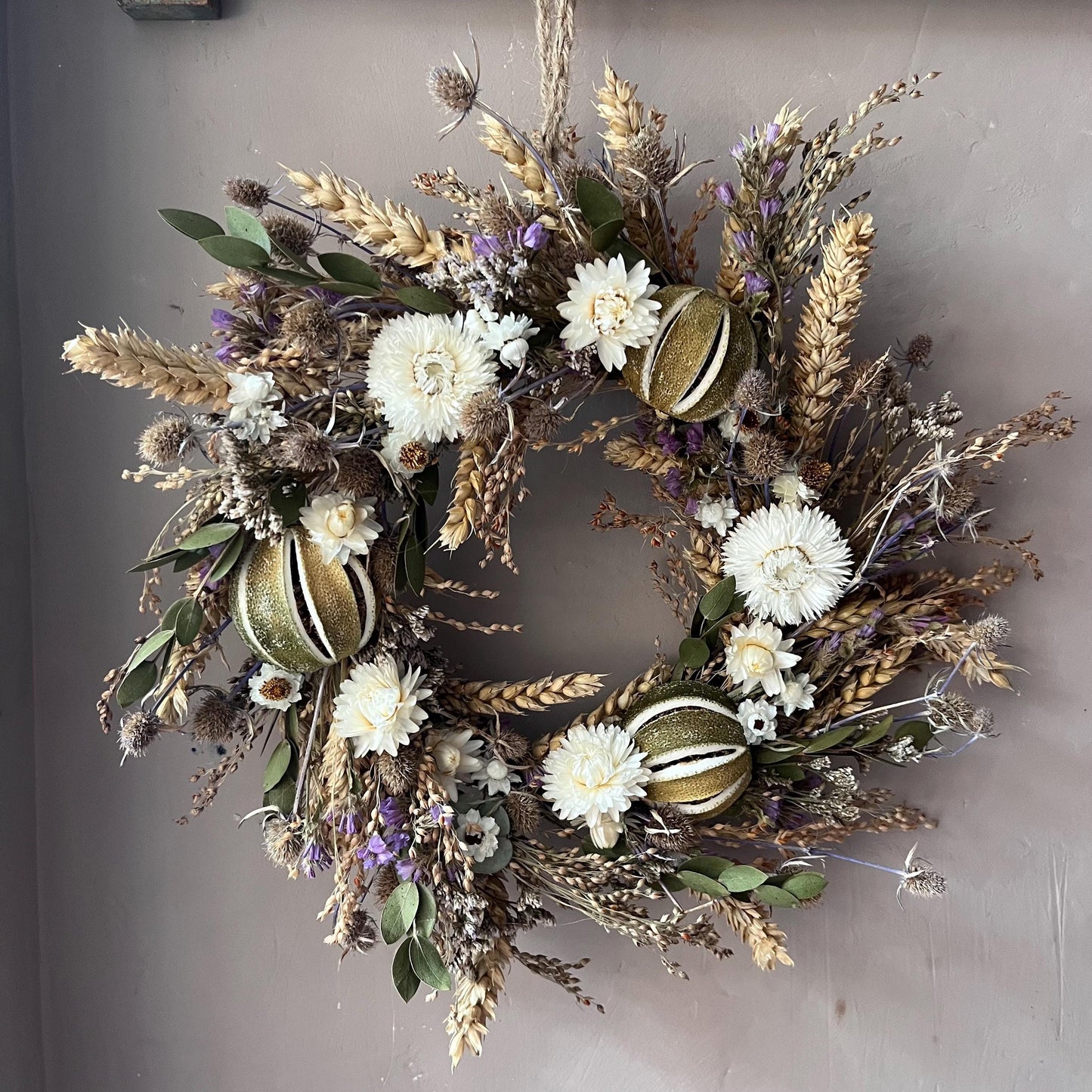 Autumn dried flower wreath | Autumnal colours | Fall decor | Summer wreath | Everlasting dried flower wreath | Autumn Door wreath | 23cm