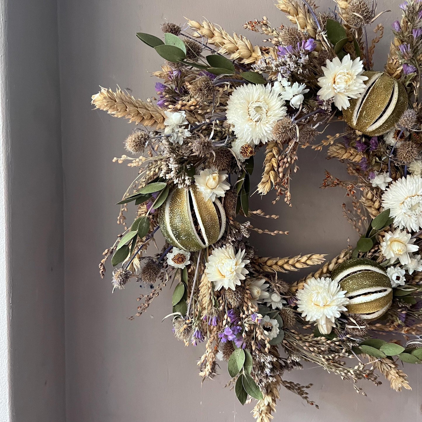 Autumn dried flower wreath | Autumnal colours | Fall decor | Summer wreath | Everlasting dried flower wreath | Autumn Door wreath | 23cm