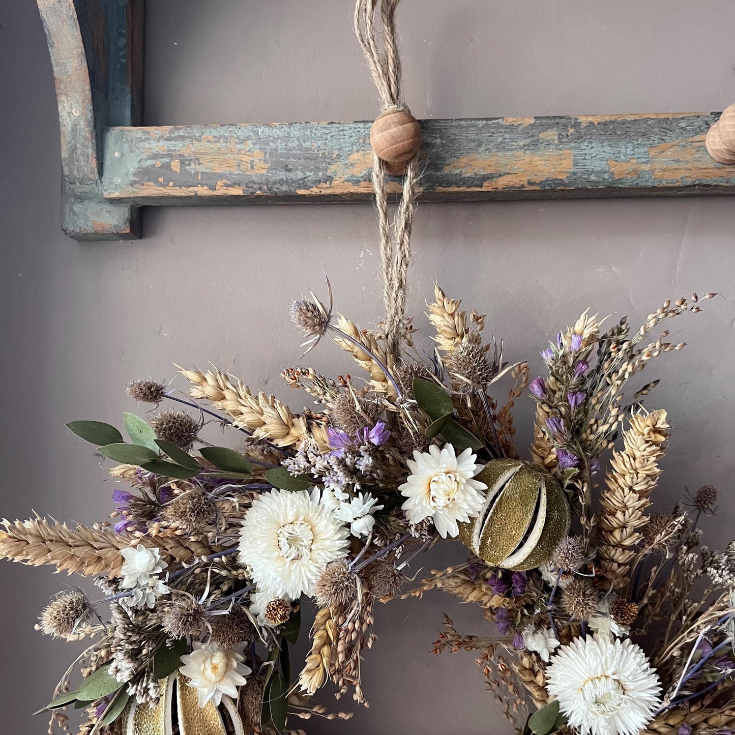 Autumn dried flower wreath | Autumnal colours | Fall decor | Summer wreath | Everlasting dried flower wreath | Autumn Door wreath | 23cm