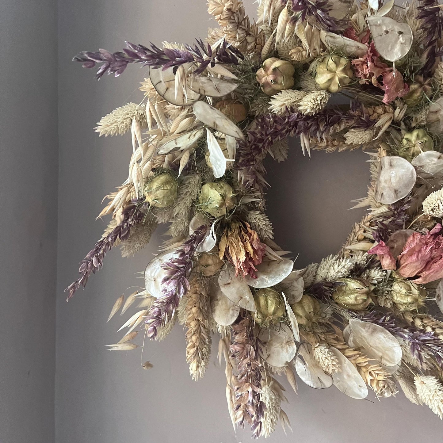 Everlasting flower | Autumn inspired decor | Autumn dried flowers | Small Dried Flower Wreath | Everlastings | Spring Home Decor | 25cm