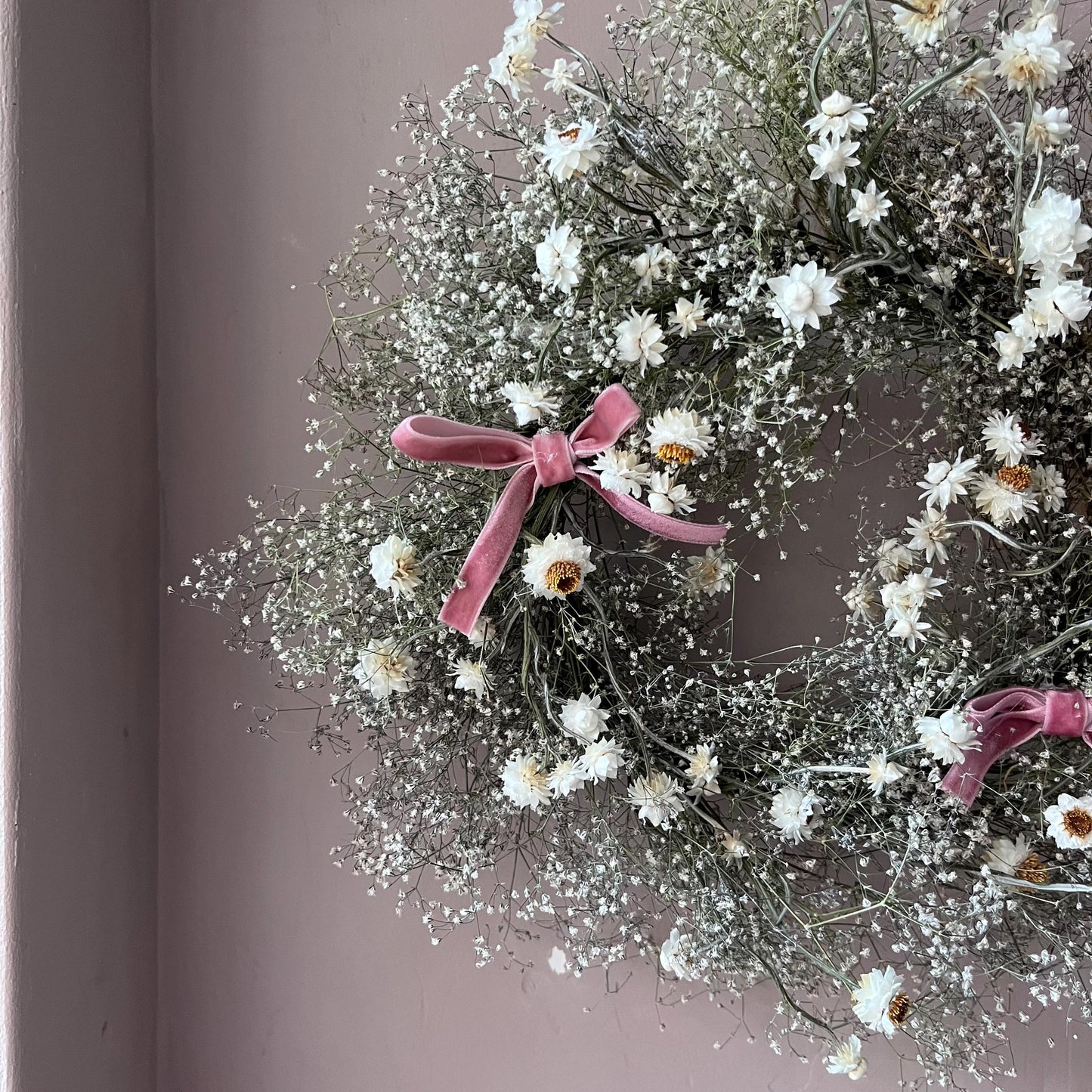 Dried flower wreath | Front door wreath | Summer decor | Summer wreath | Summer floral wreath | Everlasting decor | 24cm