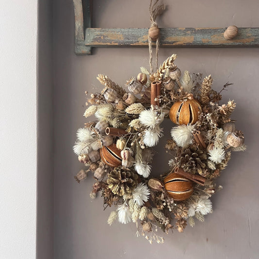 Everlasting dried flowers| Autumn inspired decor | Dried flowers | Autumn wreath | Autumnal inspired decor | 23cm