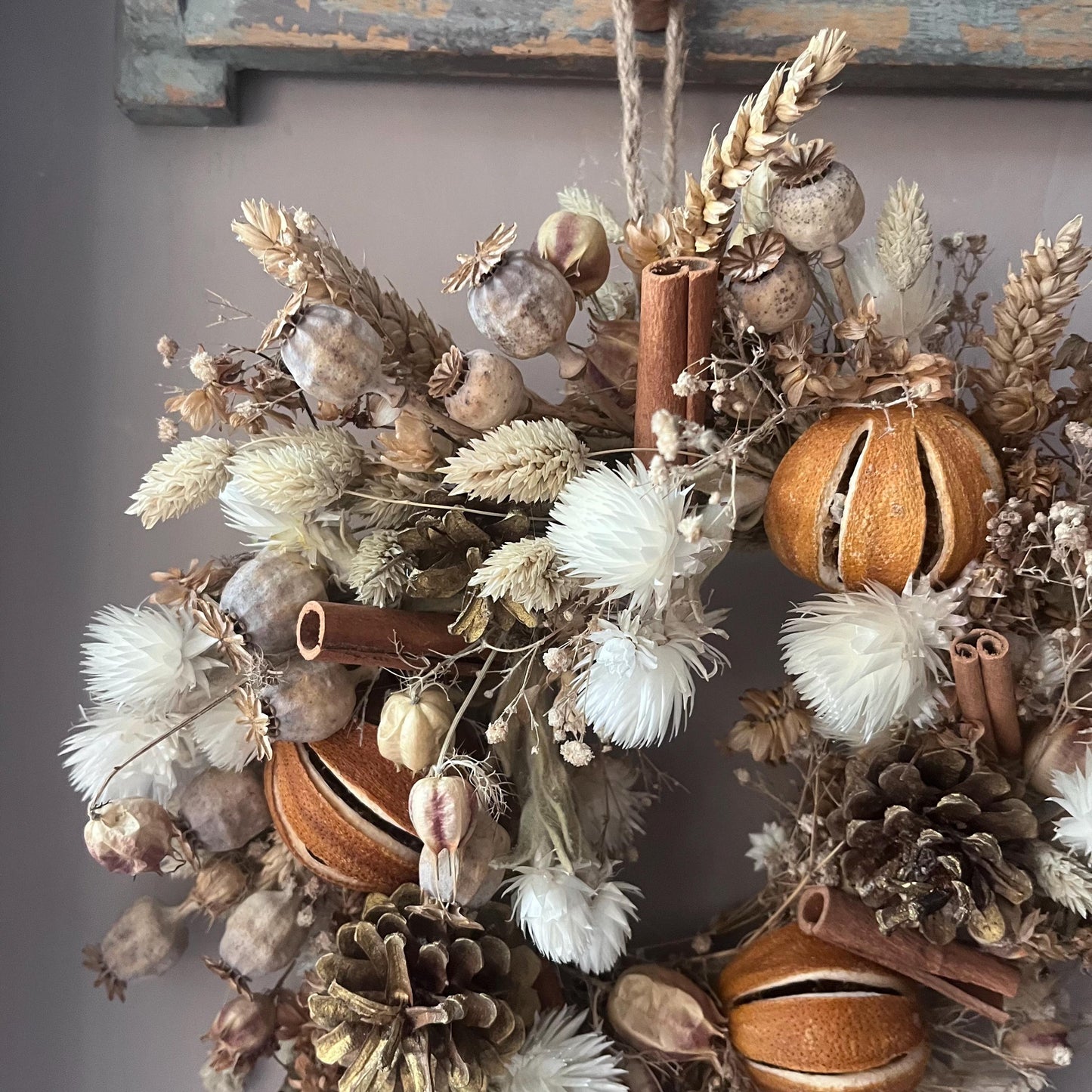 Everlasting dried flowers| Autumn inspired decor | Dried flowers | Autumn wreath | Autumnal inspired decor | 23cm