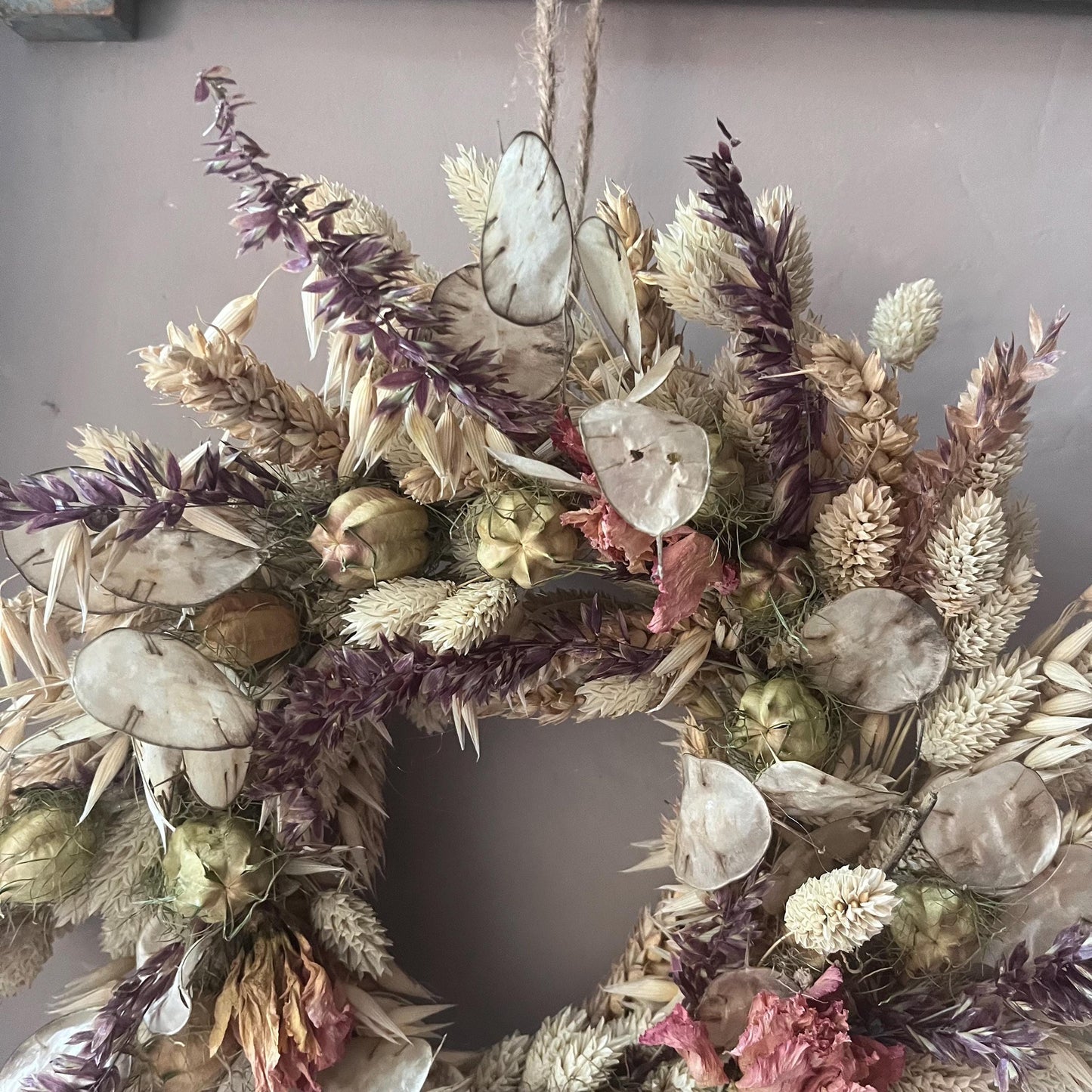 Everlasting flower | Autumn inspired decor | Autumn dried flowers | Small Dried Flower Wreath | Everlastings | Spring Home Decor | 25cm