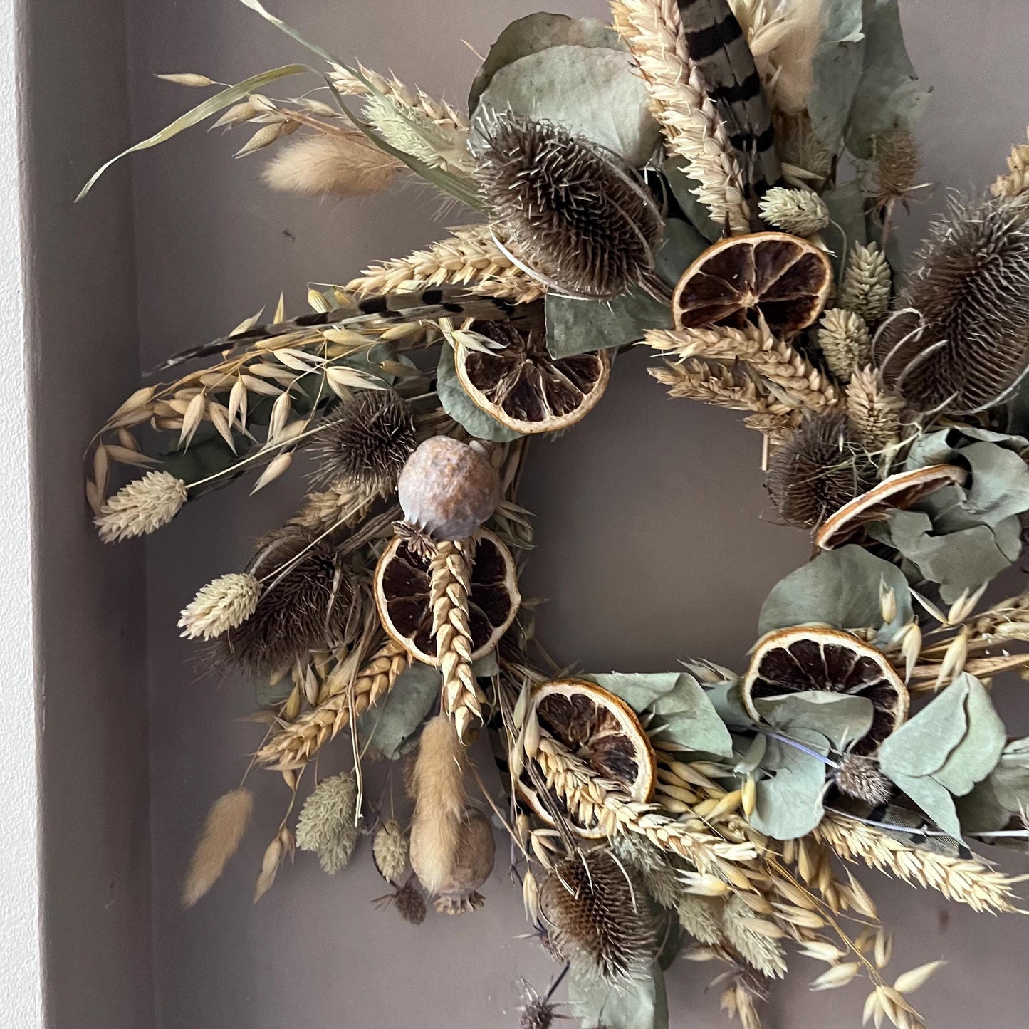 Everlasting flower | Autumn inspired decor | Autumn dried flowers | Small Dried Flower Wreath | Everlastings | Autumnal Home Decor | 25cm