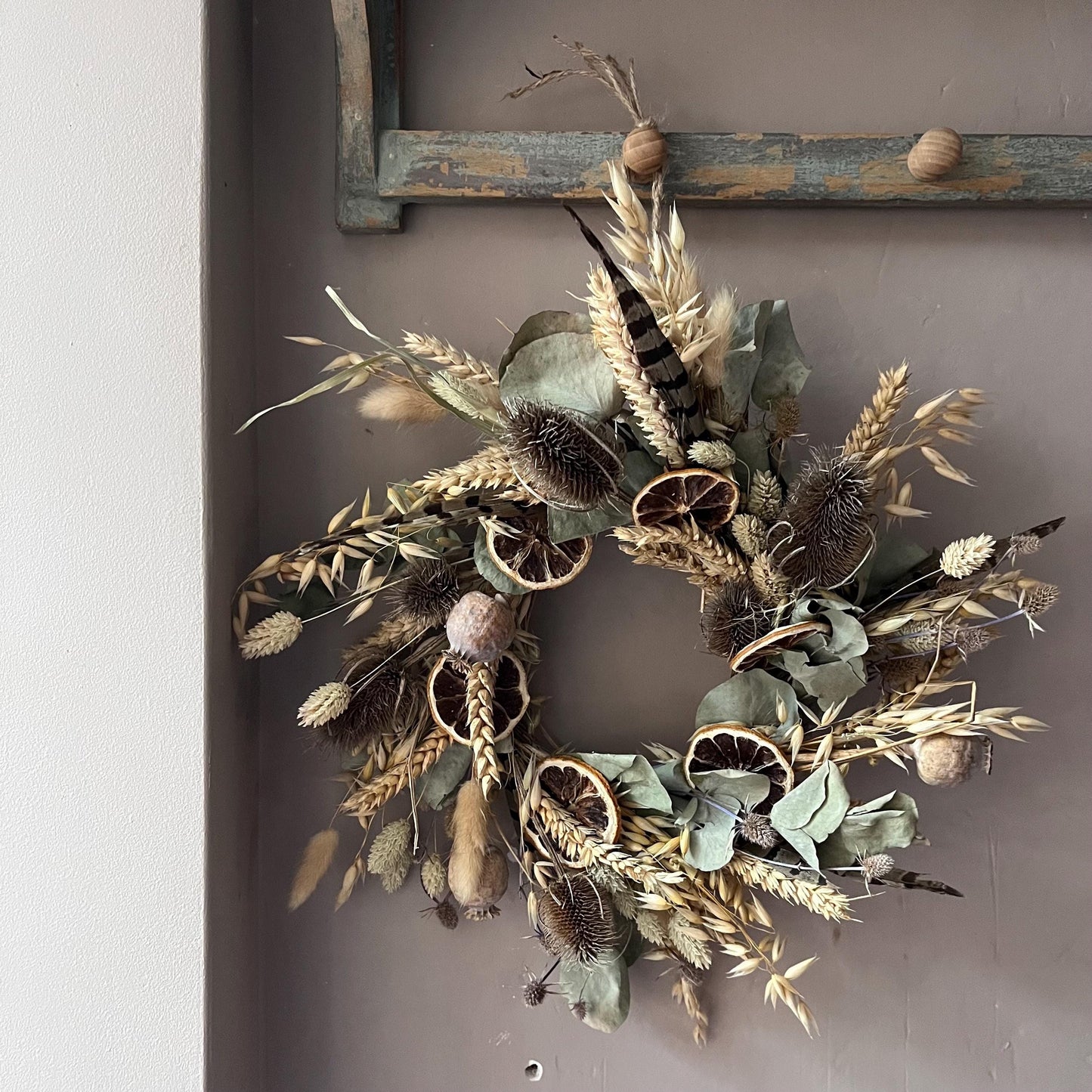 Everlasting flower | Autumn inspired decor | Autumn dried flowers | Small Dried Flower Wreath | Everlastings | Autumnal Home Decor | 25cm
