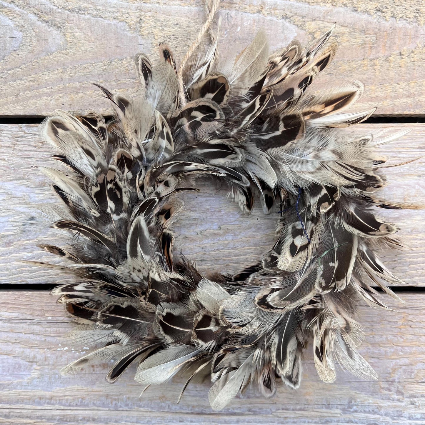 Handcrafted Feather Christmas Bauble | Farmhouse Tree Decoration