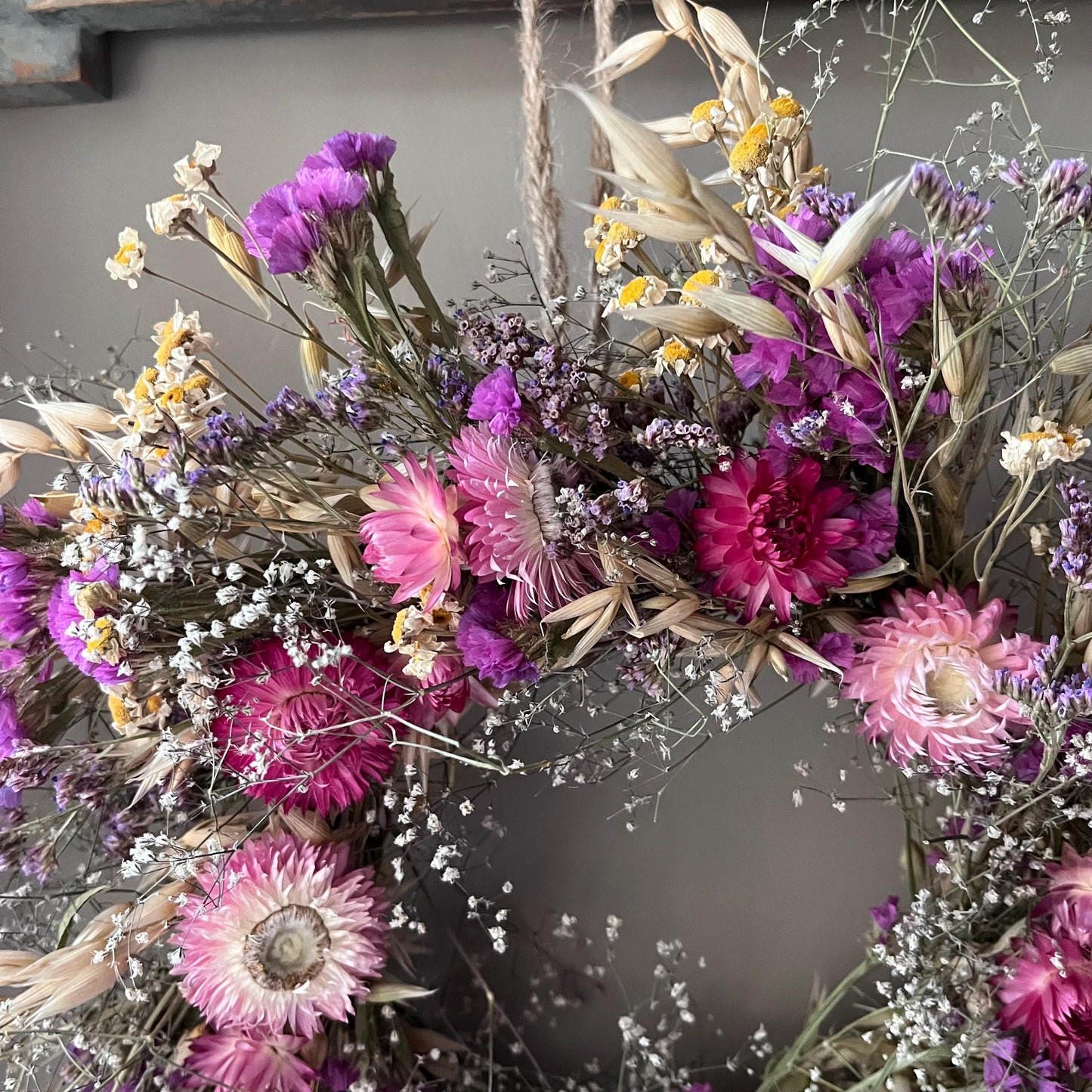 Everlasting dried flowers| Autumn inspired decor | Dried flowers | Autumn wreath | Autumnal inspired decor | 23cm