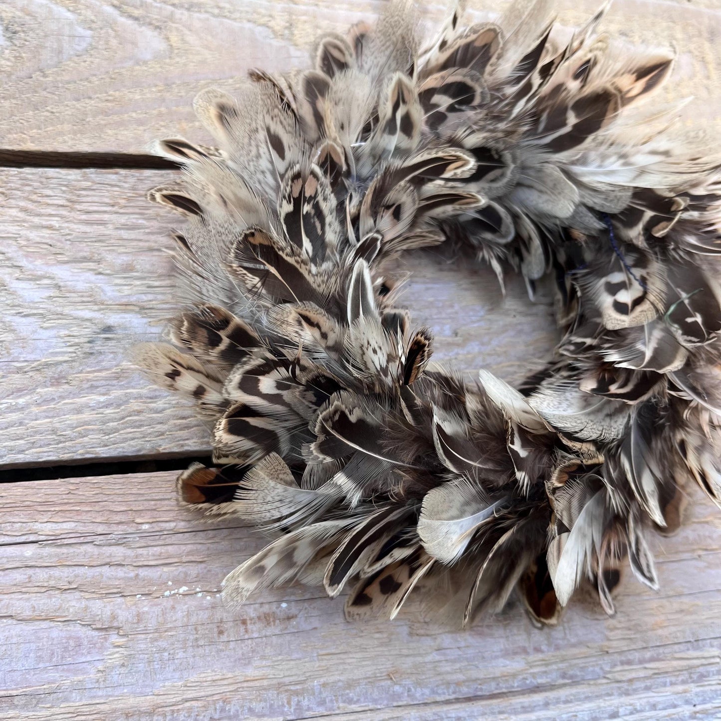 Handcrafted Feather Christmas Bauble | Farmhouse Tree Decoration