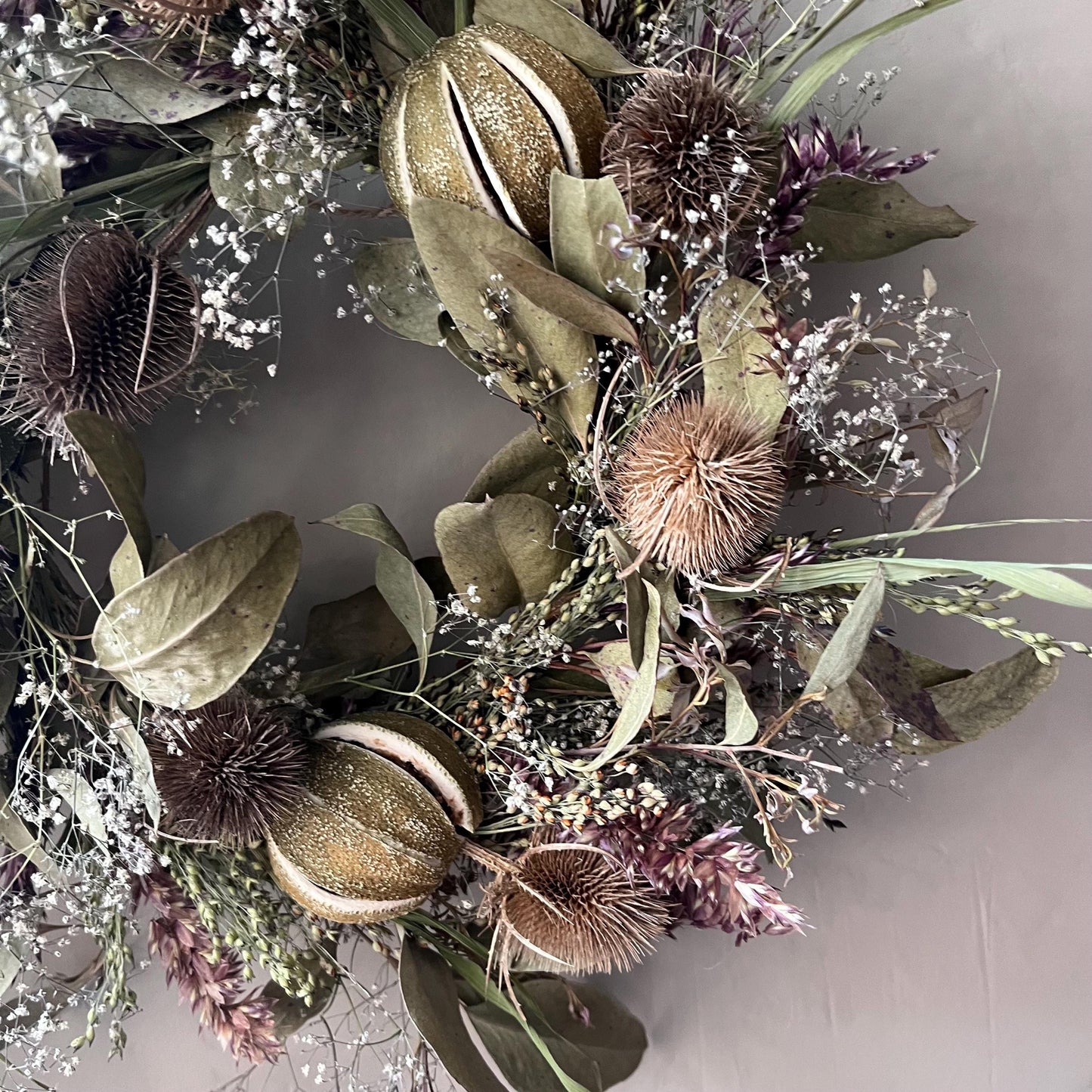 Dried flower wreath | Everlasting flower | Farmhouse style | Farmhouse home | Country living | Wreath | Farmhouse wreath | 22cm