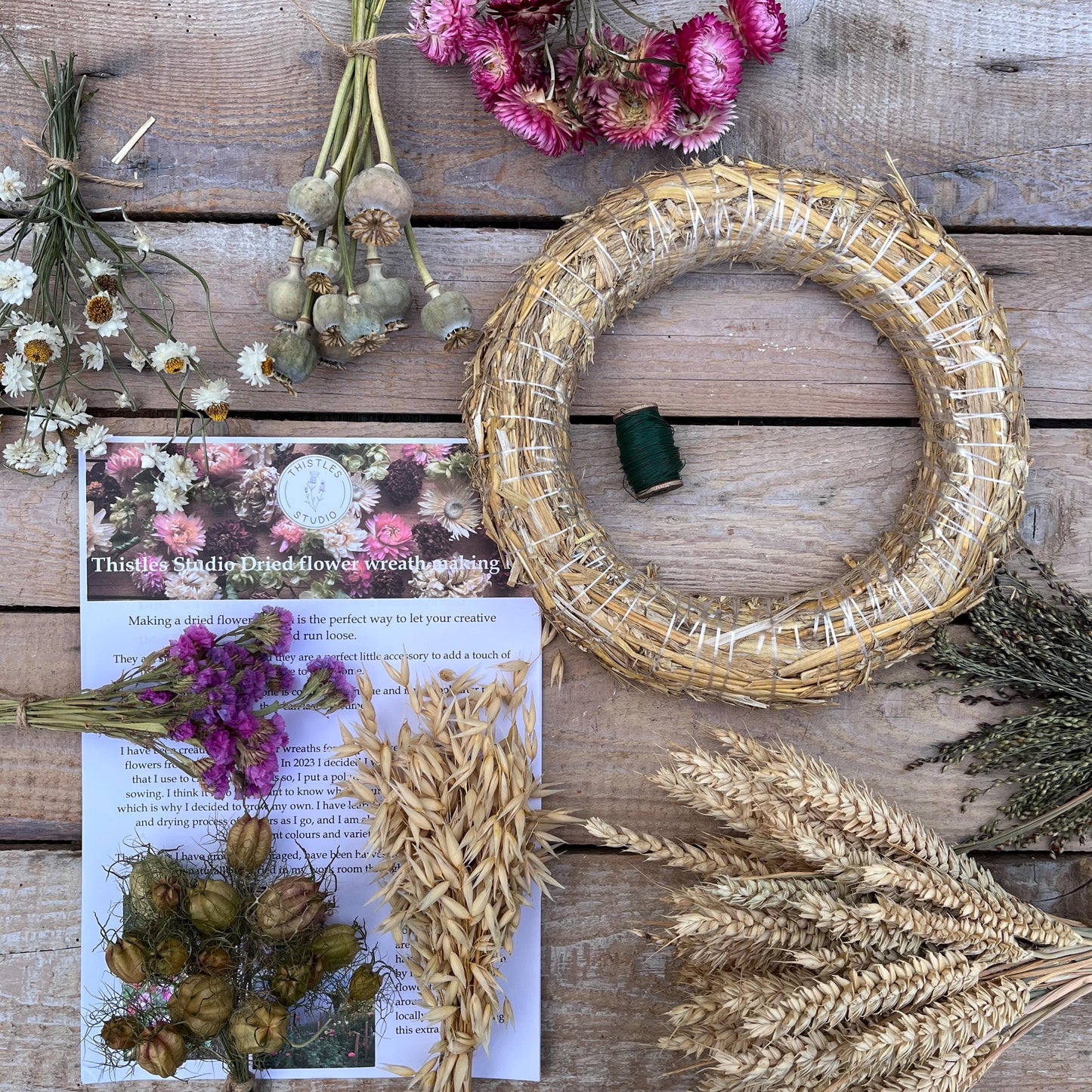 DIY dried flower wreath making kit- 25cm wreath | Craft kit | Hen do activities