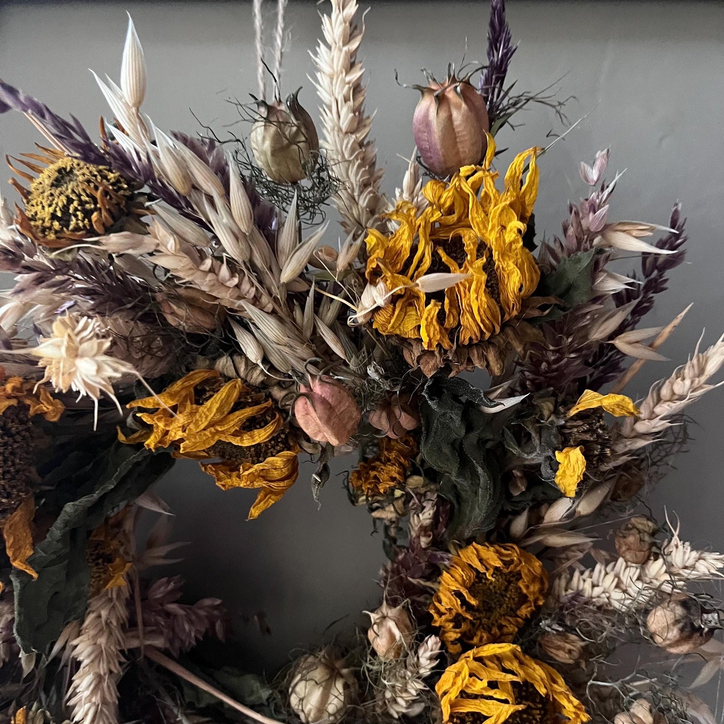 Dried flower wreath | Everlasting flower | Farmhouse style | Farmhouse home | Country living | Winter Wreath | Farmhouse wreath | 22cm