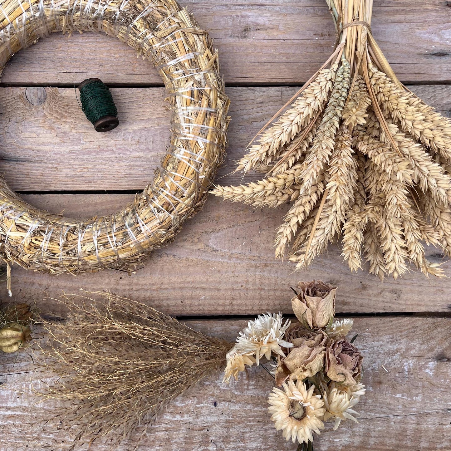 Winter wreath making kit- 25cm wreath craft kit | Christmas wreath making