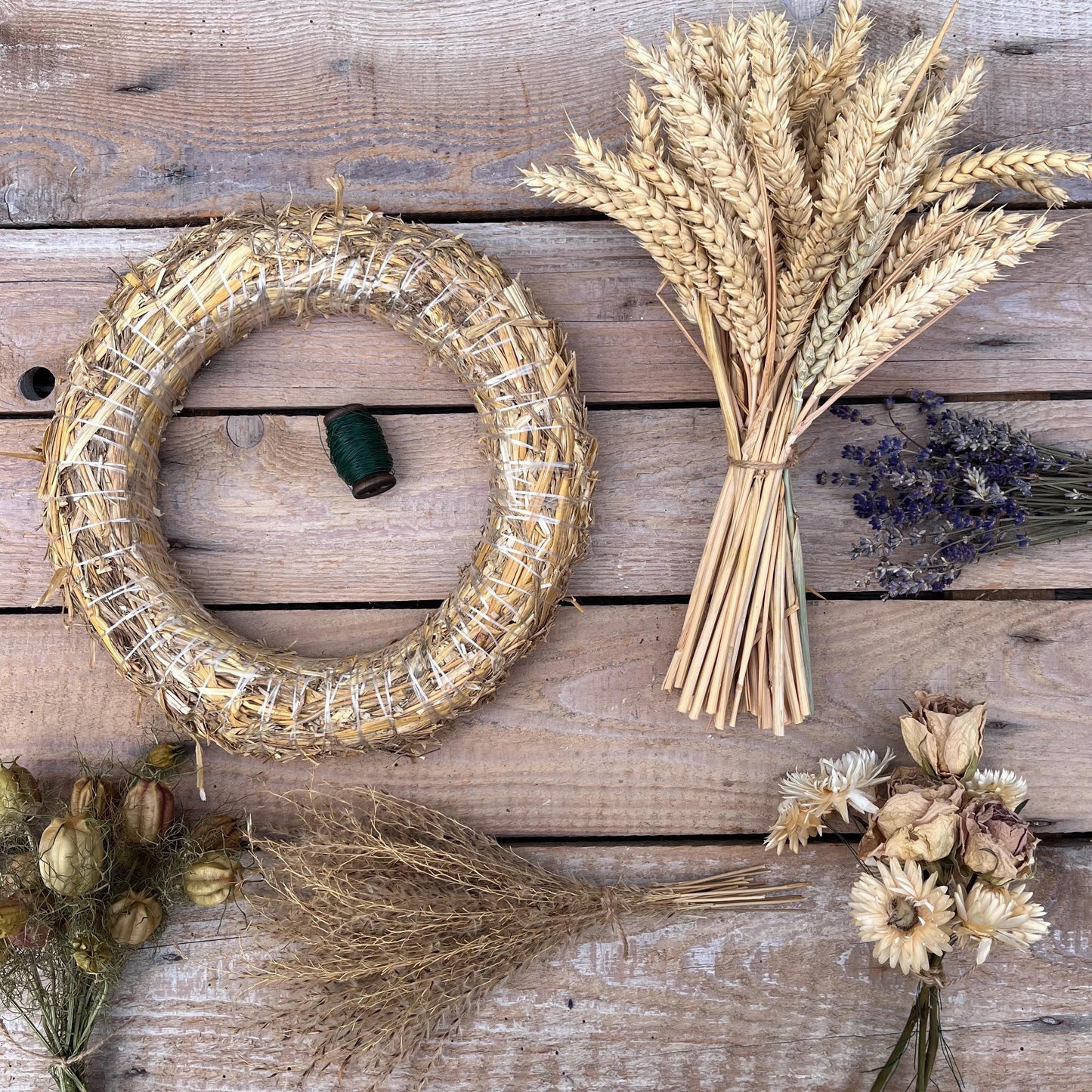 Winter wreath making kit- 25cm wreath craft kit | Christmas wreath making