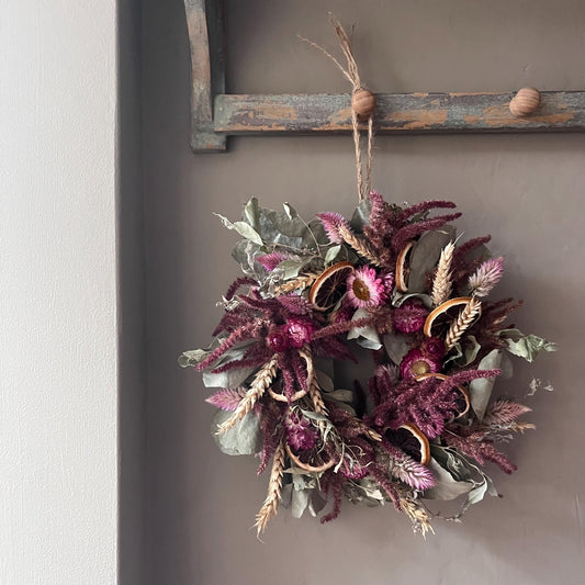 Dried flower wreath | Cottage decor | Cottage core | Garden wreath | Small wall hangings | Cottage garden inspired wreath | 23cm