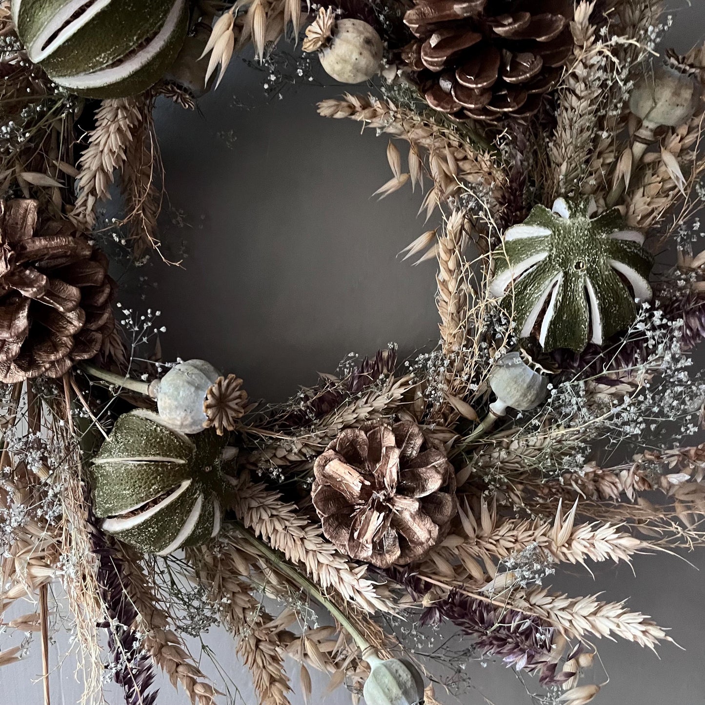 Dried flower Christmas wreath | Winter wreath  34cm