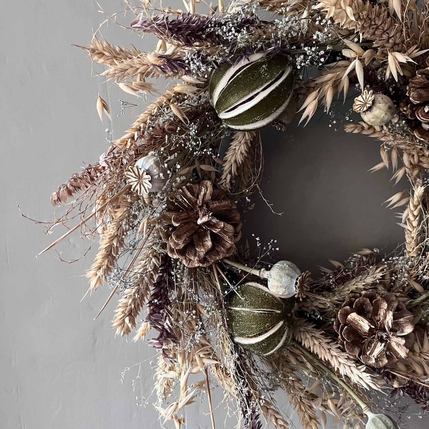 Dried flower Christmas wreath | Winter wreath  34cm