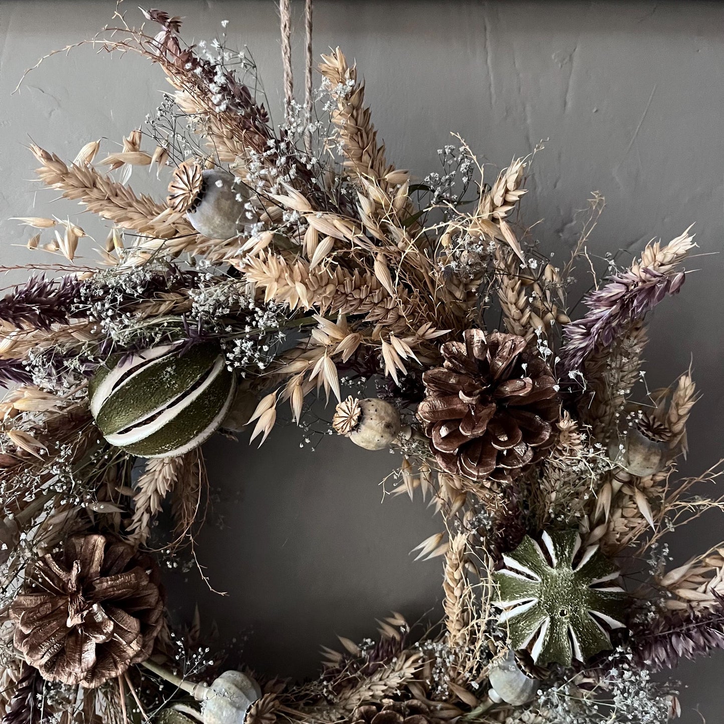 Dried flower Christmas wreath | Winter wreath  34cm