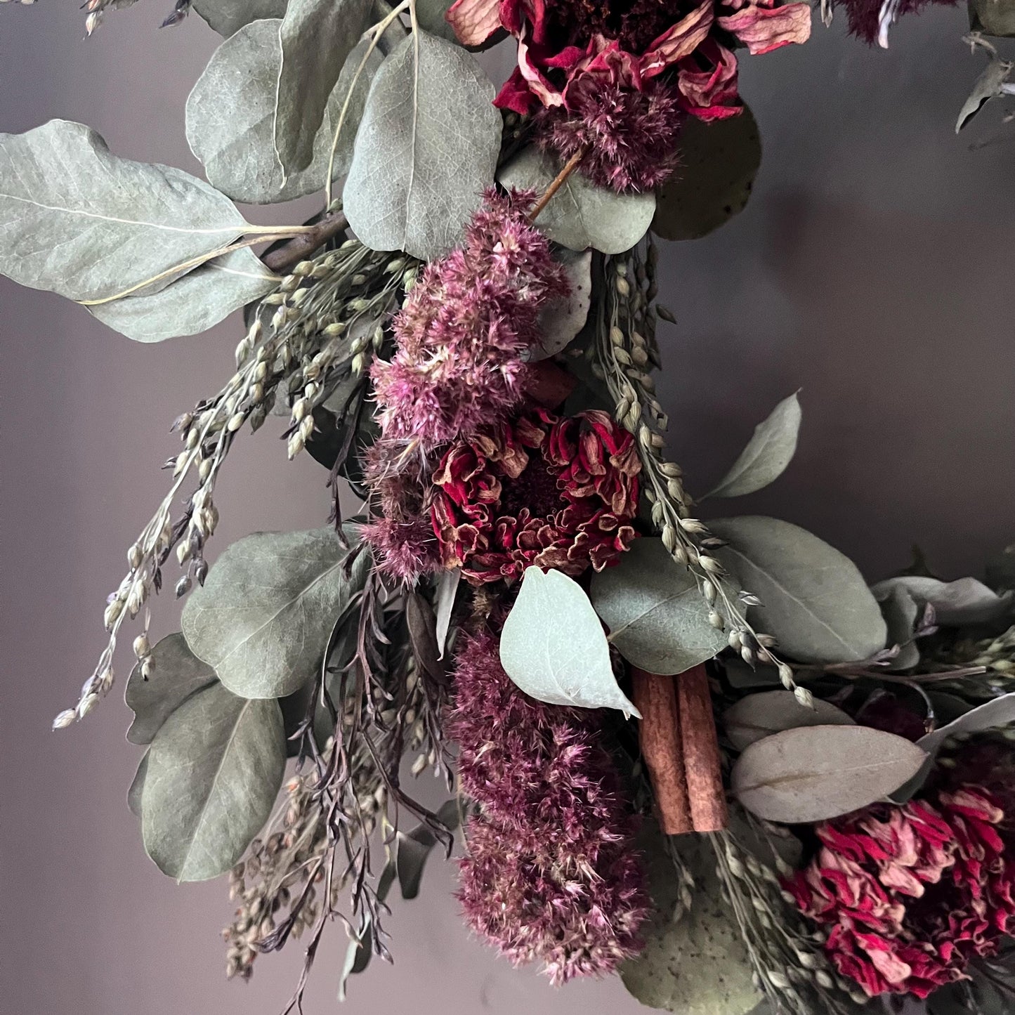 Autumn flower wreath | Dried flowers | Farmhouse home | Country living | Seasonal Front door decor | Autumnal Farmhouse wreath | 25cm