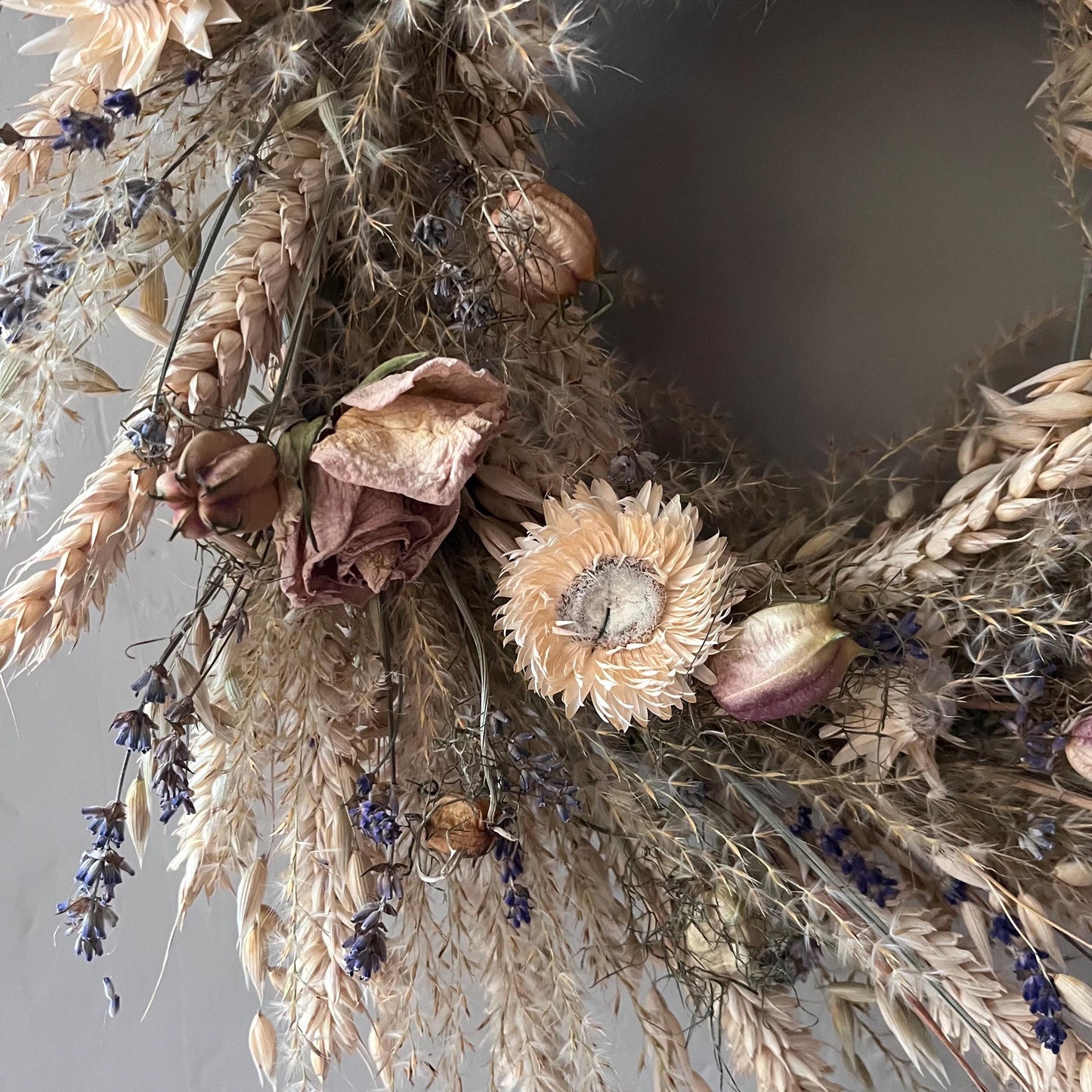 Dried flower winter wreath | Christmas wreath  34cm
