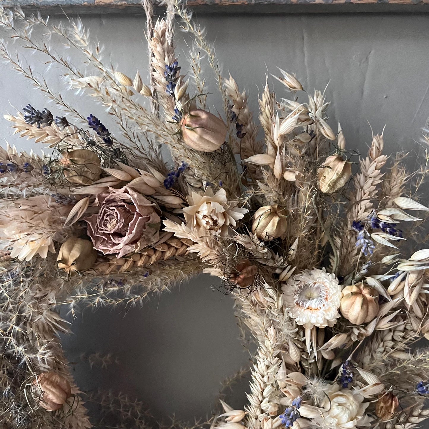 Dried flower winter wreath | Christmas wreath  34cm