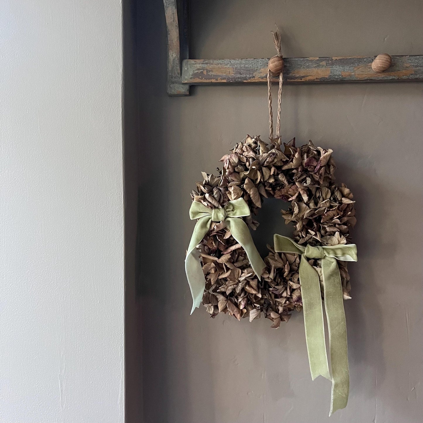 Winter Dried Flower Wreath: Christmas Decor, Handcrafted in Suffolk