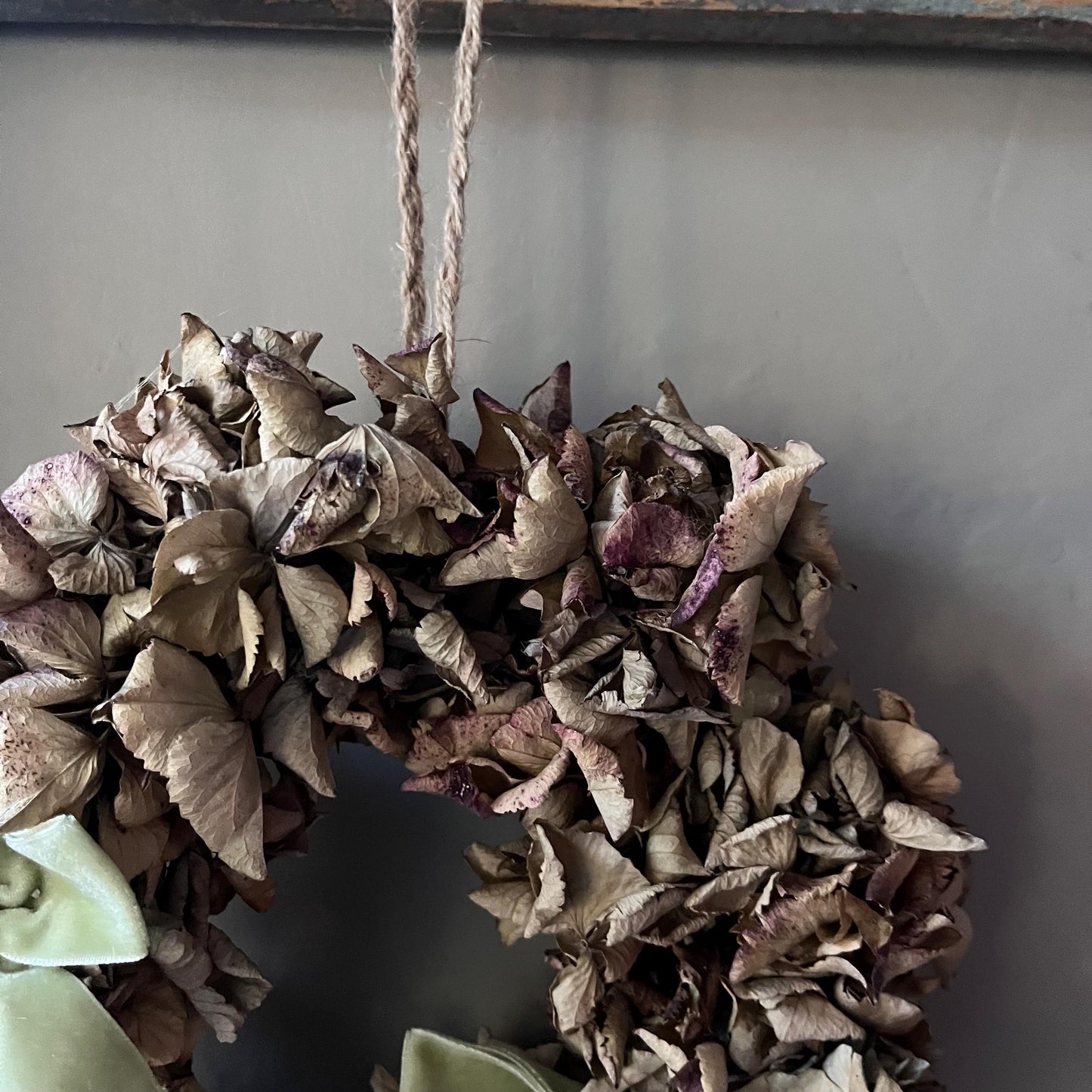 Winter Dried Flower Wreath: Christmas Decor, Handcrafted in Suffolk