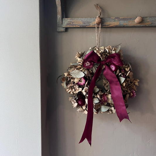 Winter wreath | Small wreath | Cottage core | Dried flowers | Floral ornament | Farm house decor | Wall hangings | 25cm