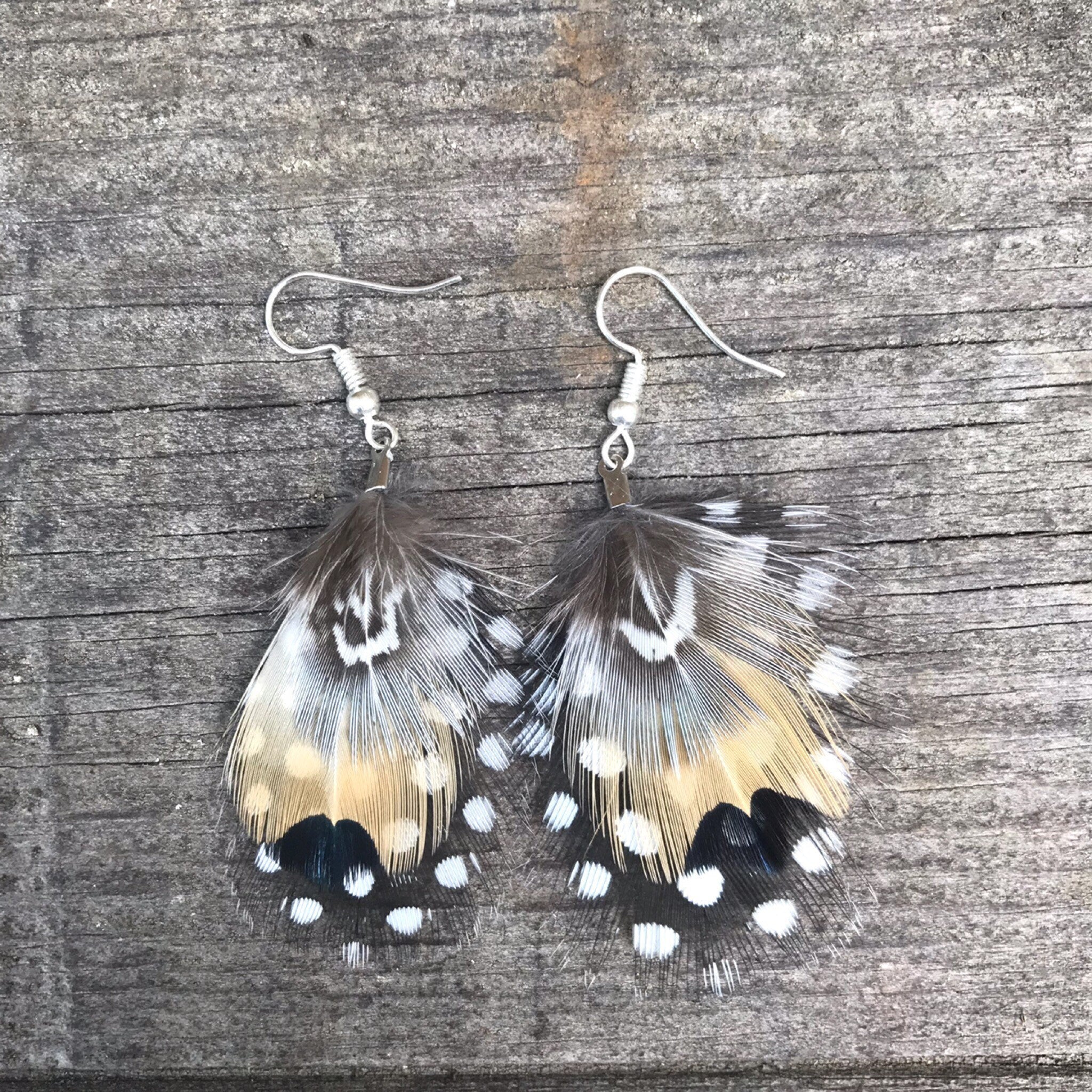 Peacock Feather Earrings Dangle Drop silver Chandelier - Cocoroots