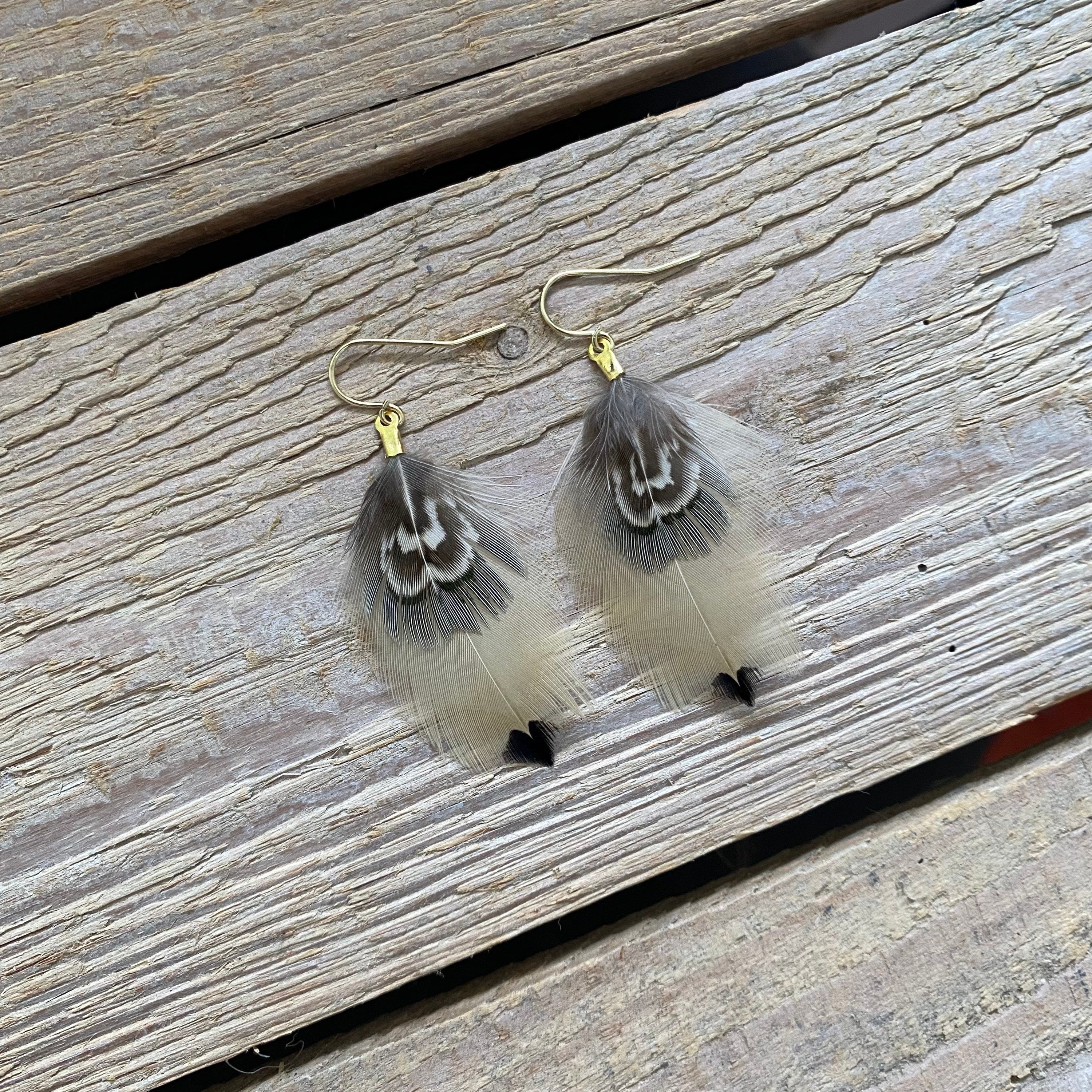 Small feather earrings