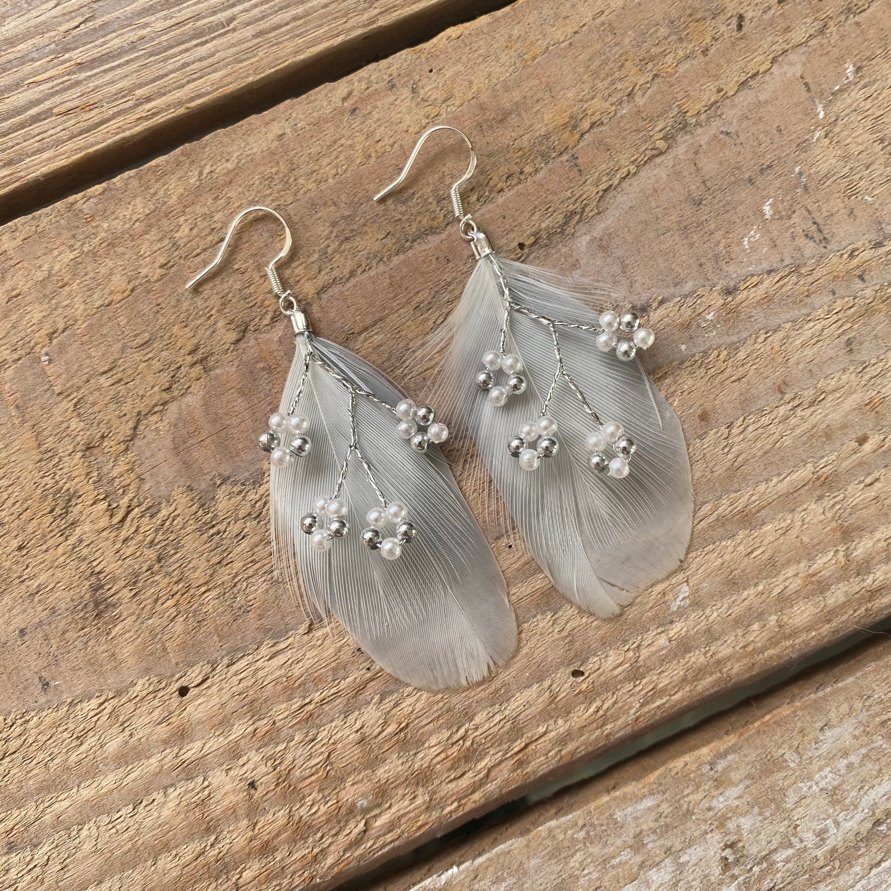 Gum nut + Emu Feather - Earrings | Gillawarra Arts